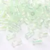 Miçangas de Vidro para Sementes 4*8mm, Miçangas Transparentes Iridescentes de Bambu, Acessórios de Materiais para Tecelagem de Pulseira Colar Artesanal DIY