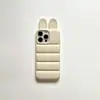 Orejas de Conejo Tridimensionales Adecuadas para Funda de Teléfono Móvil Apple 17Promax Iphone16 Color Puro Elevada Anti-Caída Cubierta Protectora 14