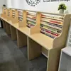 Mesa Pindou, mesa hecha a mano, mesa para sala de estudio con IA, mesa de comedor pequeña, mesa DIY para clase de tutoría, mesa especializada, mesa y silla de estudio