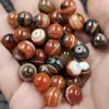 Ágata de Seda Vermelha contas redondas Contas soltas de Jade ágata linear de 10mm pulseira DIY colar acessórios de joias