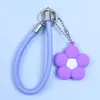 Colgante de Taza de Agua de Goma Suave de PVC Colgante de Flor Colorida Dopamina Llavero DIY Adorno de Flor Pequeña