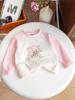 Camiseta de Manga Larga para Niñas 2025 Otoño Nuevo Estilo Niños Estilo Coreano Bebé Manga Raglán Primavera y Otoño Camiseta Top