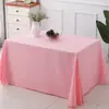 Conjunto de Mesa para Atividade de Exposição de Cor Sólida Toalha de Mesa Retangular para Estande Branco Toalha de Mesa Retangular para Conferência Hotel