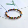 Pulsera de Cerámica Jingdezhen Personalizada, Nueva Moda, Flor Esmaltada, Cuentas, Multicolor, Estilo Étnico Casual, Pulsera para Estudiantes
