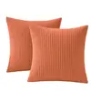 Fronha de veludo cotelê, cor sólida, com padrão de listras de milho, design simples, adequada para almofadas decorativas, almofadas lombares e almofadas de sofá, disponível na Amazon