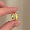 Livro vermelho pequeno explosões impressão flor de ameixa anel para polegar 2025 novo anel de pigmento dourado antigo anel de dedo esculpido uma geração de cabelo