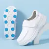 Zapatos de enfermera para mujer de nuevo estilo, adecuados para todas las estaciones, con suelas gruesas, cierre de velcro, suelas suaves, ligeros, transpirables, cómodos para el trabajo, zapatos médicos blancos