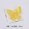 Mariposas de Colores Neón Volando Alrededor, Accesorios Creativos Hechos a Mano para Joyería DIY, Pequeños Accesorios de Resina de Pegamento Crema, Materiales para Hebillas de Zapatos al por Mayor