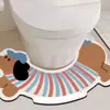 Linda Alfombra de Diatomeas en Forma de U para Baño de Dachshund Dibujos Animados Antisalpicaduras Absorbente de Orina Antideslizante Resistente a Manchas para Pies