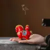 Adorno de Mascota de Té para Enriquecerse Rápidamente, Caballo Tang Giratorio Coleccionable, Decoración de Mesa de Té Estilo Chino que Atrae la Fortuna, Accesorios para Juego de Té