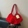 Bolsa de Bolinhas Estilo Coreano Feminina Estilo Preguiçoso 2026 Verão Nova Tendência Moda Diária Bolsa Tote Sacola de Grande Capacidade