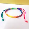 Pulsera colorida de nudo fino super popular tejida a mano color brillante joyería pulsera festival del bote dragón pulsera de seguridad