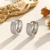 Pendientes de Cobre con Incrustaciones de Circonita en Forma de C Transfronterizos, Diseño de Estilo de Nicho de Lujo Ligero de Moda, Pendientes Nuevos Versátiles