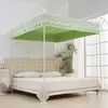 Cortina de Cama Opaca para Dormitorio del Hogar, Mosquitero de Tres Puertas de Pie, Dosel de Cama Opaco Estilo Princesa de Palacio, a Prueba de Mosquitos para Viviendas de Alquiler