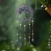 [Original Mengying] Apanhador de Sonhos de Pedra de Cristal Natural Árvore da Vida Sino dos Ventos Pegador de Sol Presente de Aniversário para Estudante