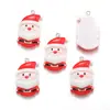 Serie Navideña de Resina DIY Colgante de Papá Noel Regalo Muñeco de Nieve Pulsera Llavero Colgante Decorativo W462