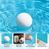 Bolas para limpieza de piscinas en stock al por mayor, bolas flotantes que absorben residuos, copos filtrantes que absorben aceite para jacuzzis