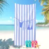 Toalla de Playa Azul Minimalista Artística Más Vendida en Amazon Transfronterizo Toalla de Baño con Estampado Creativo de Bikini