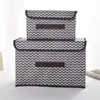 Caja de Almacenamiento No Tejida para Hogar Coche Plegable a Prueba de Polvo Caja de Almacenamiento de Ropa con Tapa Tamaño Pequeño para Etiquetar