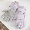 Guantes de Esquí para Mujer, Forrados de Polar Grueso para Invierno, Ciclismo al Aire Libre, a Prueba de Frío, Cortavientos, Deportes de Montañismo, Guantes Calientes y a Prueba de Frío