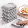 Paño de cocina de fibra de carbón de bambú, paño para lavar platos no grasoso, absorbente y sin pelusa, para limpiar estufas y mesas