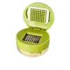 1 Peça Mini Picador e Espremedor de Alho VERDE com Recipiente, Triturador Manual de Alho, Ferramenta Manual de Aço Inoxidável para Fatiar e Picar Alho Zoom