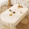 Mantel de Año Nuevo, impermeable y a prueba de aceite, fácil de limpiar, mantel festivo rojo del Año del Caballo, mejora el ambiente, mantel resistente al calor, cubierta para mesa de café