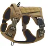 Coleira Peitoral Tática para Pet Outdoor Transfronteiriça Colete de Cachorro Refletivo de Segurança Cinto de Malha Ajustável Alça Corda de Tração