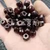 Ágata Roja Perlas con Agujero Grande Hexagonales Paspartú Jade Perlas Sueltas Ágata Rojo Negro Perlas Barril Poligonales Tipo Antiguo Accesorios para Joyería