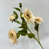 Nueva Girasol Artificial de 5 Cabezas Girasol Decoración de Interiores para el Hogar Sala de Estar Hotel Flor Falsa Flor de Seda Estilo Pastoral Ins