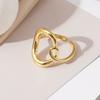 Anillo de estilo frío para mujer, diseño de nicho, moderno, abierto, elegante, ligero, de lujo, personalizado, de alta calidad.