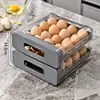Caja de Almacenamiento de Huevos tipo Cajón Específico para Refrigerador Transfronteriza, Caja de Conservación de Cocina, Herramienta Organizadora de Grado Alimenticio, Contenedor de Almacenamiento de Huevos