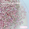Rosa Fondo Plano Manicura Mini Pequeño Circonita Destello Joyería para Manicura Fondo Plano Forma Especial Diamante Manicura Diamante Portátil Uña Venta al por Mayor