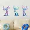 Estilo Ins Verano Sirena del Océano Cola de Pez Letrero de Madera Náutico Decoración de Pared Baño Madera Arte Colgante de Pared Decoración de Pared