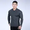 Roupas de Corrida Fitness Casuais com Zíper Parcial, Respiráveis, de Manga Longa, Outono e Inverno, para Homens e Mulheres, Moda para Treinamento em Equipe