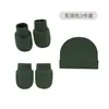 Gorro y Manoplas para Bebé Algodón Infantil Gorro Guantes Set Anti-arañazos Gorro de Hospital para Recién Nacido