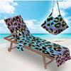 Nueva funda de microfibra para silla de playa, toalla reclinable, bolsa de toalla de playa, impresión digital 3D, serie leopardo, funda para silla