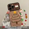 Pulseira Árvore de Natal Estrela Adequada para Capa de Celular Apple 17 Outono e Inverno Iphone15 Silicone Couro 16Promax Feminino