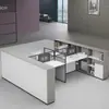 Estación de Trabajo del Personal Escritorio de Computadora Hecho a Medida Muebles de Oficina Escritorio de Cubículo para Cuatro Personas Escritorio Doble Estación de Trabajo Combinación Libre