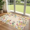 Alfombrillas de Suelo Florales de Terciopelo de Cristal Estilo Nórdico Simple para el Hogar Transfronterizas Puerta de Entrada Puerta de Entrada Alfombrillas de Suelo Resistentes a las Manchas