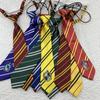 Insignia de Corbata Harry Potter Uniforme JK Sin Golpes Corto Mágico Ins Estilo Cuatro Grandes Colegios para Hombres y Mujeres Rayas Rojo Oscuro