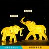 Escultura de elefante artificial luminosa de fibra de vidrio, personalizada, para jardín, patio, comunidad, decoración de pie.