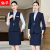 Novo traje formal estilo chinês para exames de arte, uniformes de comissário de bordo, ternos profissionais femininos, uniformes de trabalho estilo tradicional para recepção de hotel