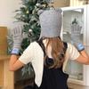 Gorro de Lana Tejido con Orejas de Oso Lindas Estilo Japonés y Coreano para Mujer Cabeza Grande Combinable Cara Pequeña Cálido Protector de Orejas