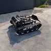 Cortador de Grama com Esteiras e Controle Remoto HT900T Roçadeira a Gasolina para Fazenda Rancho Pomar de Montanha Triturador de Grama com Esteiras