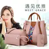 Bolsas para Mujer 2024 Nuevo Conjunto de Cuatro Piezas de Moda Europea y Americana: Bolso Tote, Bolso de Hombro, Bolso Cruzado, Bolso Cubo, Bolso de Mano Mult piez