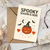 Set de tarjetas de felicitación de Halloween de calabaza y murciélago para compra directa transfronteriza con atmósfera creativa y tarjetas de mensajes