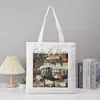 Bolsa de Lona Bolsa de Algodão Logo Impresso Personalizado Bolsa de Compras Ecológica Bolsa de Mão Tote Fabricante Bolsa de Algodão Impressão Personalizada