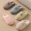 Pantuflas de Algodón con Osito Lindo para Pareja de Otoño e Invierno, para Mujer, Interiores, Exteriores, Hogar, Antideslizantes, Cálidas, Pantuflas de Felpa de Algodón para Pareja