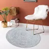 Alfombra de algodón tejida a mano sala de estar sofá Morandi ins tatami dormitorio manta de mesita de noche nórdico simple tapete de piso